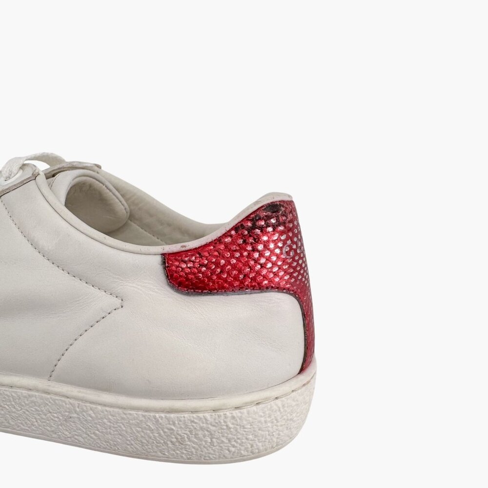 Gucci Blind for Love Ace Sneakers Size 37 US 7 White Removable Patch Low Top - Picture 10 of 16